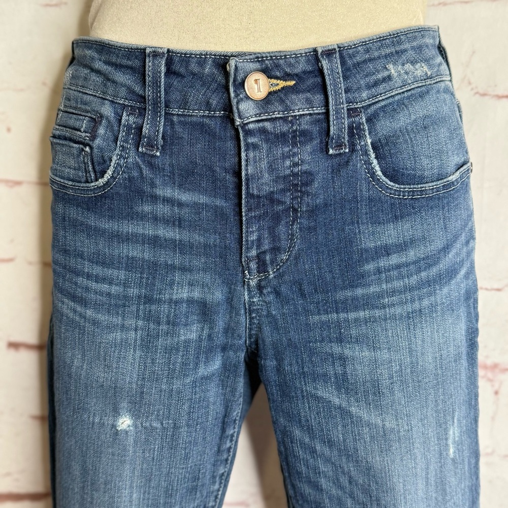 ANTHRO PILCRO Mid Rise Waist 28 Inches Size 27 Distressed Medium Wash Denim Jean - Picture 10 of 15